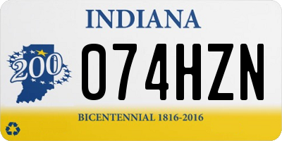 IN license plate 074HZN