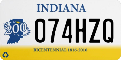 IN license plate 074HZQ