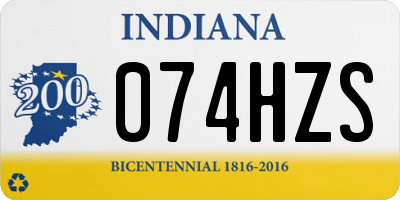 IN license plate 074HZS