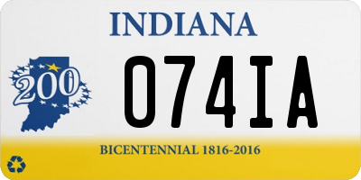 IN license plate 074IA