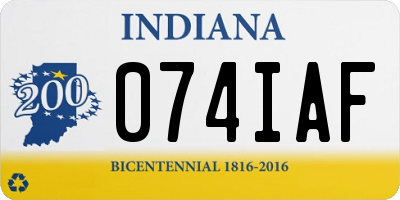 IN license plate 074IAF