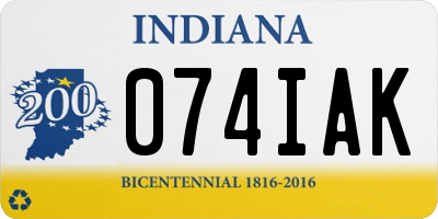 IN license plate 074IAK