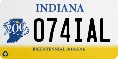 IN license plate 074IAL