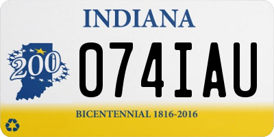 IN license plate 074IAU