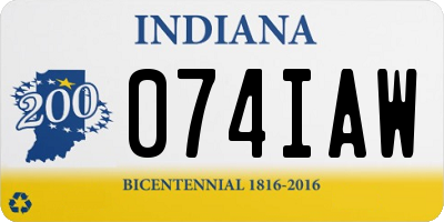 IN license plate 074IAW