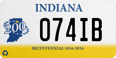 IN license plate 074IB
