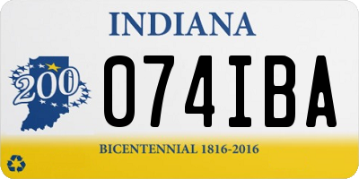 IN license plate 074IBA
