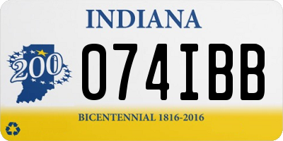 IN license plate 074IBB