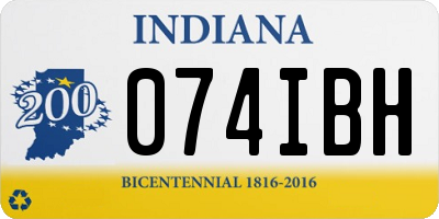 IN license plate 074IBH