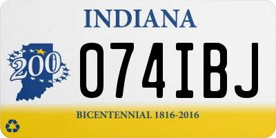 IN license plate 074IBJ