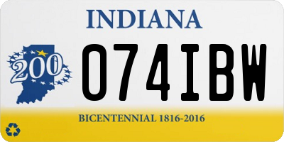 IN license plate 074IBW