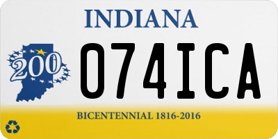 IN license plate 074ICA