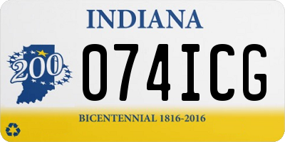 IN license plate 074ICG