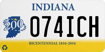 IN license plate 074ICH