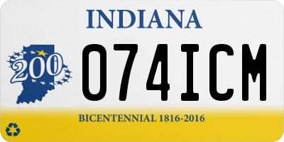 IN license plate 074ICM