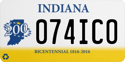 IN license plate 074ICO