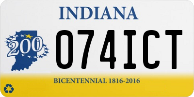 IN license plate 074ICT