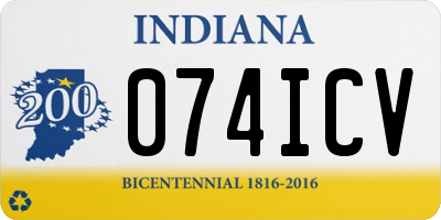 IN license plate 074ICV