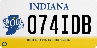 IN license plate 074IDB