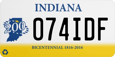 IN license plate 074IDF