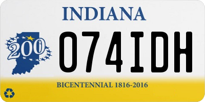 IN license plate 074IDH