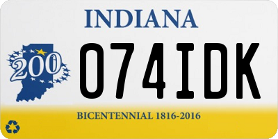 IN license plate 074IDK