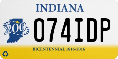 IN license plate 074IDP