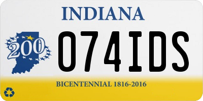 IN license plate 074IDS