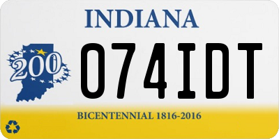 IN license plate 074IDT