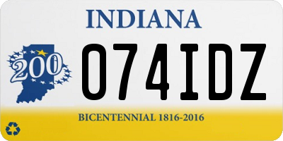 IN license plate 074IDZ