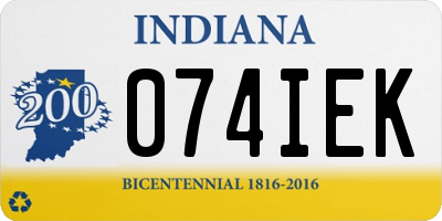 IN license plate 074IEK