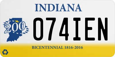 IN license plate 074IEN