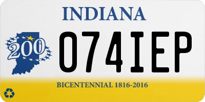 IN license plate 074IEP
