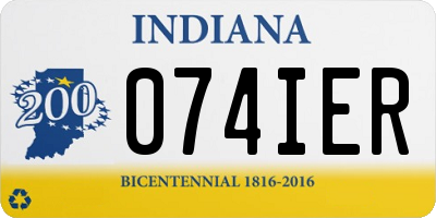 IN license plate 074IER