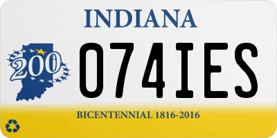 IN license plate 074IES