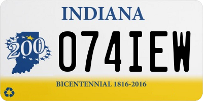 IN license plate 074IEW