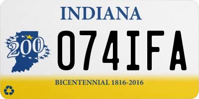 IN license plate 074IFA
