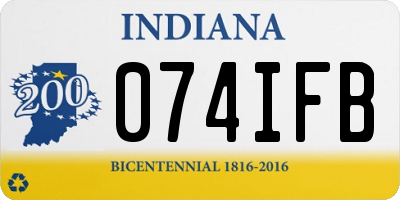 IN license plate 074IFB