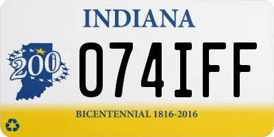 IN license plate 074IFF
