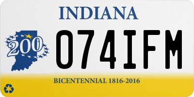 IN license plate 074IFM