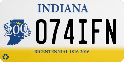 IN license plate 074IFN