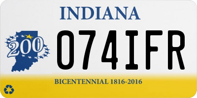 IN license plate 074IFR