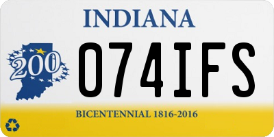 IN license plate 074IFS