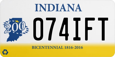 IN license plate 074IFT