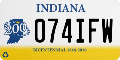 IN license plate 074IFW