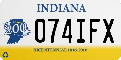 IN license plate 074IFX