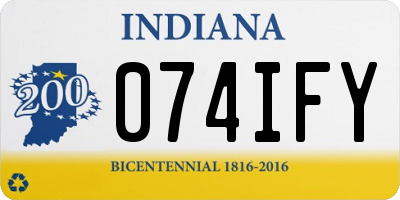 IN license plate 074IFY