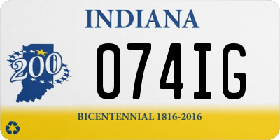 IN license plate 074IG