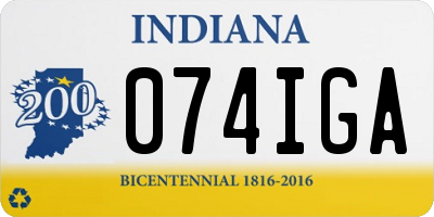 IN license plate 074IGA