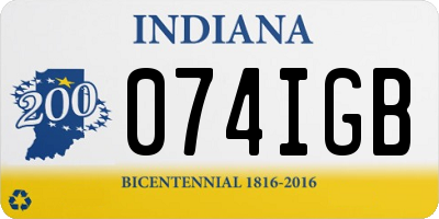 IN license plate 074IGB